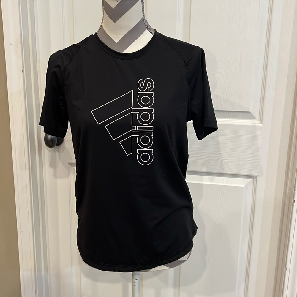 Adidas aeroready womens black tee sz S